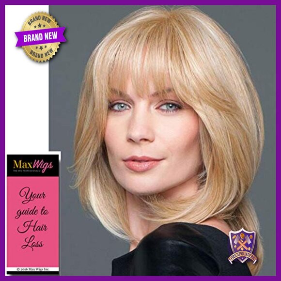 Synthetic Hair Topper with Wispy Bangs, Monofilament Crown, 12\